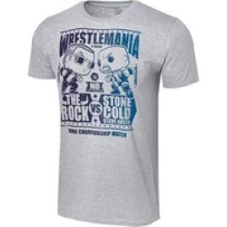 Funko Pop Tees WWE-Rock Vs Austin Wrestlemania X Seven