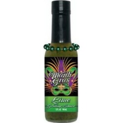 Hot Sauce Harrys MG1148 HSH Mardi Gras Lime Grilling Sauce with Beads - 5oz