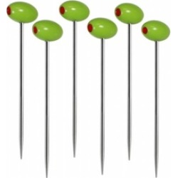 Prodyne OL6 Martini Picks With Olive Head - Set Of 6