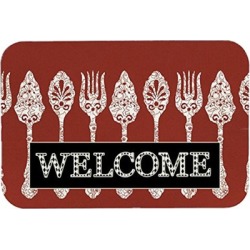 Carolines Treasures Serving Spoons Welcome Kitchen Or Bath Mat