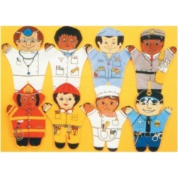 Dexter Educational Toys DEX850W Community 8 Piece Puppet Set