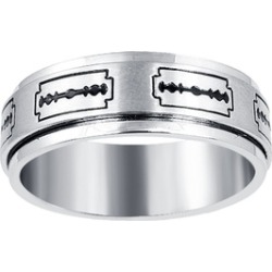 Orchid Jewelry Stainless Steel High Polished Blade Cut-out Band Ring