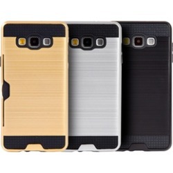 Samsung Galaxy A7 Hybrid Card To Go Case Black TPU With Silk Back Pl