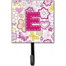Carolines Treasures CJ2005-ESH4 Letter E Flowers And Butterflies Pink Leash