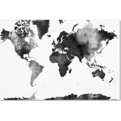 Marlene Watson 'World Map BG-1' Canvas Art