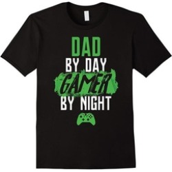 Funny Fathers Day Shirt Dad By Day Gamer By Night Video Game