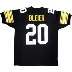 Autographed Rocky Bleier Pittsburgh Steelers Black Custom Jersey