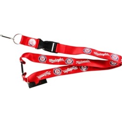 Washington Nationals Clip Lanyard Keychain Id Ticket Holder MLB - Red