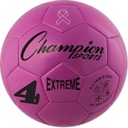 Champion Sports EX4PK 8.25 in. Extreme Series Size 4 Soccer Ball, Pink