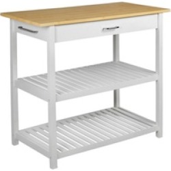 Home Kitchen Island with Storage Drawer Solid American Hardwood Top