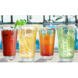 Fred & Friends Good Measure Cocktail Recipe Glass