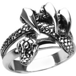 Sterling Silver Serpent Claws Ring