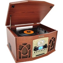Pyle Home PTCDS7UBTBW Retro Vintage Turntable Vinyl Record Players