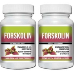 Pure FORSKOLIN EXTRACT 20% 120 Capsules - 2 Bottles