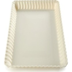 Fineline Settings 294-WH Flairware 9 in. x 13 in. White Serving Tray - Bulk