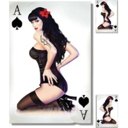 6 X 8 Inch Decal Ace Pinch Up Girl