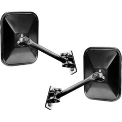 Rugged Ridge 11025.12 Black Rectangular Quick Release Mirrors - Pair