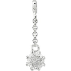 Sterling Silver Clear Synthetic cz 1/2in Dangle Enhancer