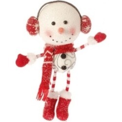 12" Alpine Chic Oversized Snowman with Ear Muffs Christmas Ornament