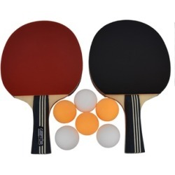 Table Tennis Set, Pack of 2 Premium Paddles Rackets and 6 Ping Pong