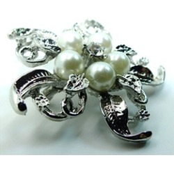 Crystal Silver/gold Plated Brooch