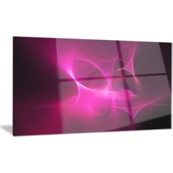 Magenta Fractal Desktop Wallpaper Metal Wall Art 28x12