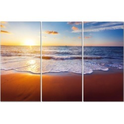 Split Canvas Art Set 12"x24" 3 Pieces Peaceful Sunset