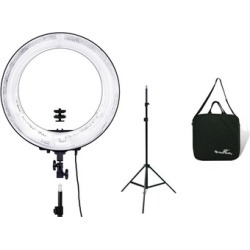 Dimmable Photography 18" Ring Light Kit Stand w/Carry Bag
