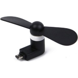 Black Portable USB Mini Fan Phone Accessory For Android Smartphones