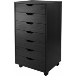 Halifax Cabinet for Closet - Office 7 Drawers Black