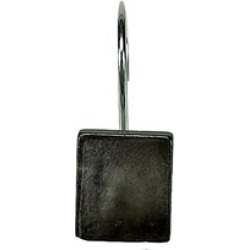 Carnation Home Fashions Rococo Resin Shower Curtain Hooks in Black