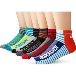 DC and Quiksilver Men's Half Cushion Quarter Socks (6-Pack). Multiple Styles Available