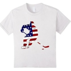 American Hockey U.S. Born Flag T-shirt
