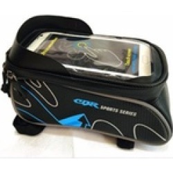 Mobile Phone Touch Screen Bicycle Frame Bag for 6.0 inch or less phone - Blue