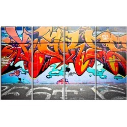 Melbourne Street Art - Abstract Graffiti Canvas Art Print
