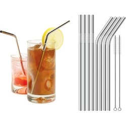 Stainless Steel Drinking Straws (4- or 8-Pack)
