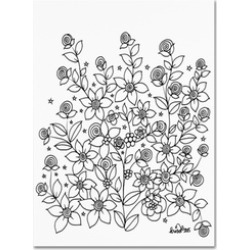 KCDoodleArt 'Simple Flower Doodle 2' Canvas Art