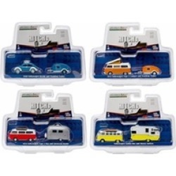 Greenlight 51035 1 by 64 Diecast Hitch & Tow V-Dub Assortment Model Cars Set of