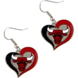 Sports Team Logo NBA Swirl Heart Shape Dangle Logo Earring Set Charm Gift