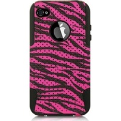 Insten Zebra Hybrid Rubber Shockproof Case For iPhone 4 / 4S