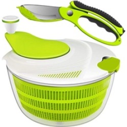 Salad Spinner Dryer Grips Salad Spinner with Vegetable Scissors