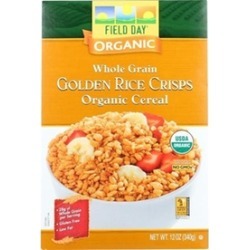Field Day 1630136 12 oz Cereal Organic Whole Grain - Golden Rice Crisps Case of