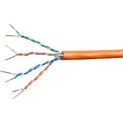 Cat6A Ethernet Bulk Cable Solid UTP CMR Riser Rated 23AWG 1000' Orange