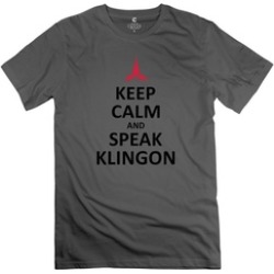 Ytaze Keep Calm And Speak Klingon DeepHeather Adult Tee