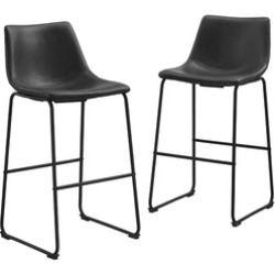 WE Furniture Set of 2 aux Leather Dining Kitchen Barstools WE Furniture Set of 2 aux Leather Dining Kitchen Barstools