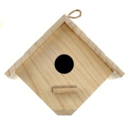 Decorative and Useful Hanging Wood Birdhouse