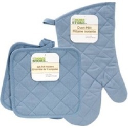 Home Store Blue Quilted Kitchen Linens
