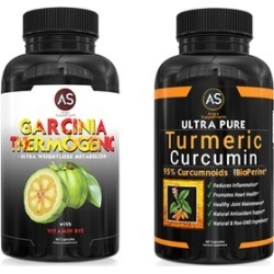 Angry Supplements Garcinia Thermogenic and Turmeric Curcumin Weight Loss Supplements (2-Pack)