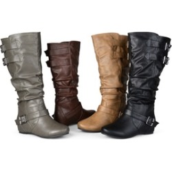 Journee Collection Womens Extra Wide Calf Buckle Boots