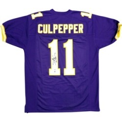 Autographed Daunte Culpepper Minnesota Vikings Purple Custom Jersey